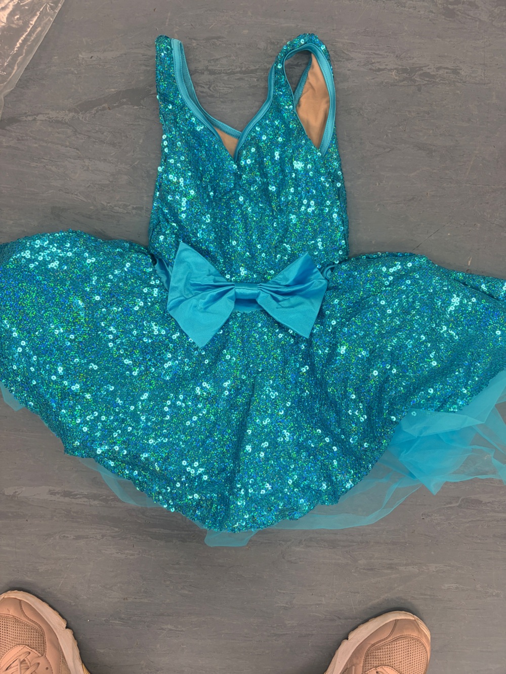 Weissman Teal Sequin Dance Costume